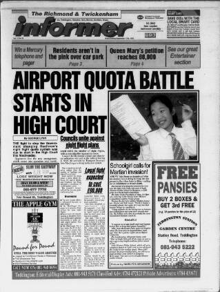 cover page of Richmond Informer published on September 17, 1993