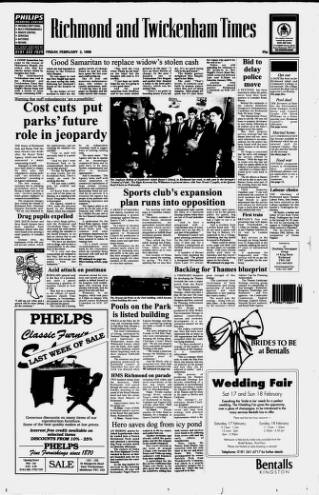 cover page of Richmond Informer published on February 2, 1996