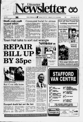 cover page of Uttoxeter Newsletter published on May 4, 1990