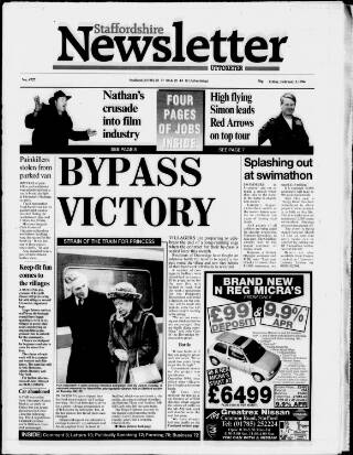 cover page of Uttoxeter Newsletter published on February 2, 1996