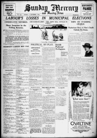 cover page of Birmingham Weekly Mercury published on November 2, 1930