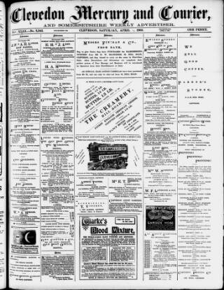 cover page of Clevedon Mercury published on April 4, 1903
