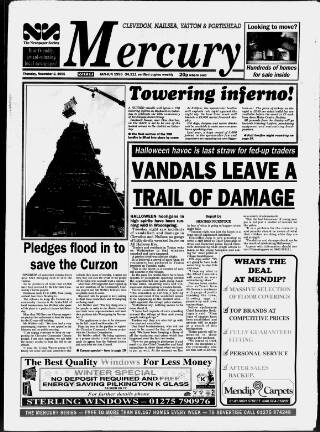 cover page of Clevedon Mercury published on November 2, 1995