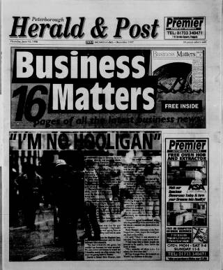 cover page of Peterborough Herald & Post published on June 18, 1998