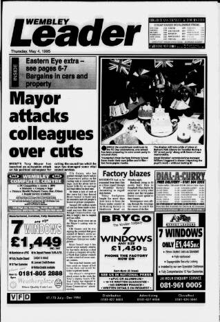 cover page of Wembley Leader published on May 4, 1995