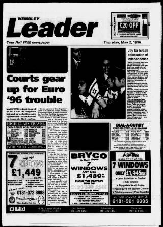 cover page of Wembley Leader published on May 2, 1996