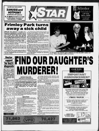 cover page of Surrey-Hants Star published on June 18, 1992