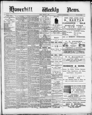 cover page of Haverhill Weekly News published on February 2, 1894