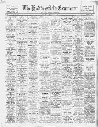 cover page of Huddersfield and Holmfirth Examiner published on February 2, 1946