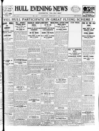 cover page of Hull Daily News published on February 2, 1929