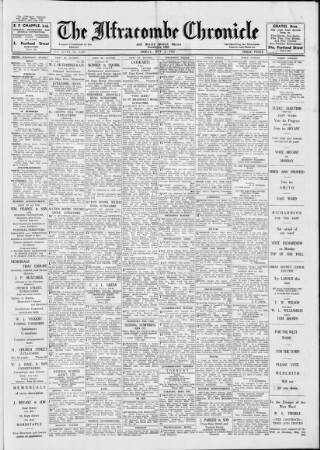 cover page of Ilfracombe Chronicle published on May 2, 1952