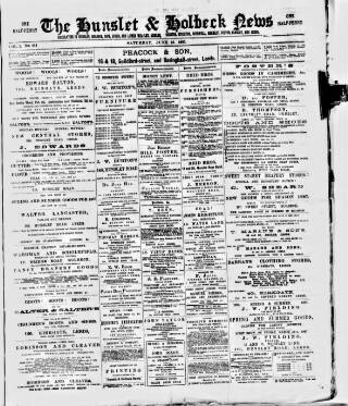 cover page of South Leeds Echo published on June 18, 1887