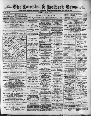 cover page of South Leeds Echo published on May 4, 1889