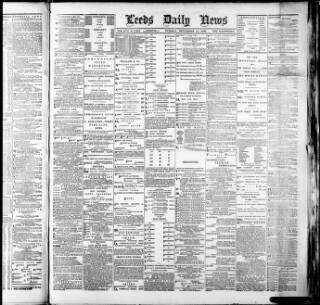 cover page of Leeds Daily News published on September 17, 1889