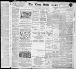 cover page of Leeds Daily News published on June 18, 1898