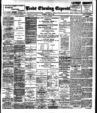 cover page of Leeds Evening Express published on June 18, 1896