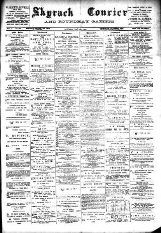 cover page of Skyrack Courier published on May 4, 1889