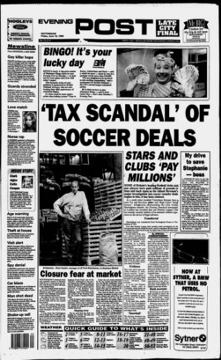 cover page of Nottingham Evening Post published on June 18, 1993