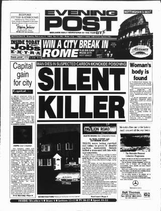 cover page of Nottingham Evening Post published on February 2, 1998