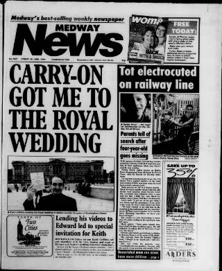 cover page of Medway News published on June 18, 1999