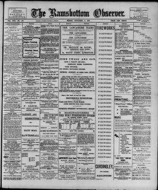 cover page of Ramsbottom Observer published on November 2, 1906