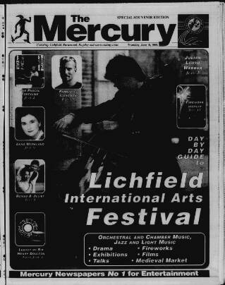 cover page of Rugeley Mercury published on June 18, 1998