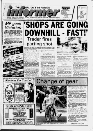 cover page of Walton & Weybridge Informer published on June 18, 1987