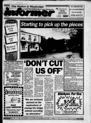 cover page of Walton & Weybridge Informer published on February 2, 1990