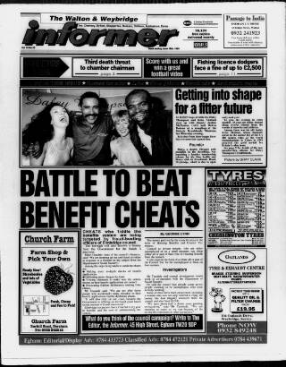 cover page of Walton & Weybridge Informer published on June 18, 1993