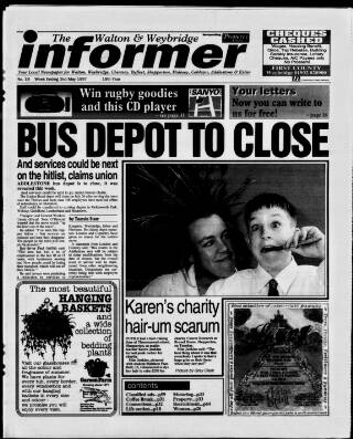 cover page of Walton & Weybridge Informer published on May 2, 1997