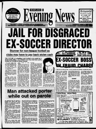 cover page of Heartland Evening News published on April 4, 1996