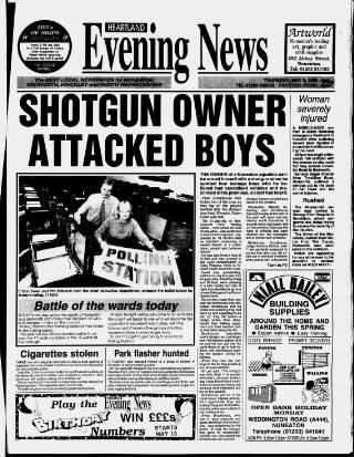 cover page of Heartland Evening News published on May 2, 1996