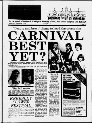 cover page of Bedworth Echo published on June 18, 1981