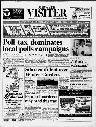 cover page of Midweek Visiter (Southport) published on May 4, 1990