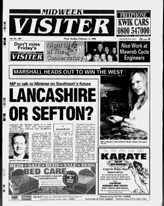 cover page of Midweek Visiter (Southport) published on February 2, 1996