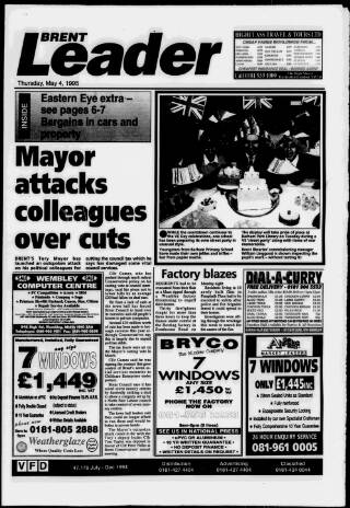 cover page of Brent Leader published on May 4, 1995