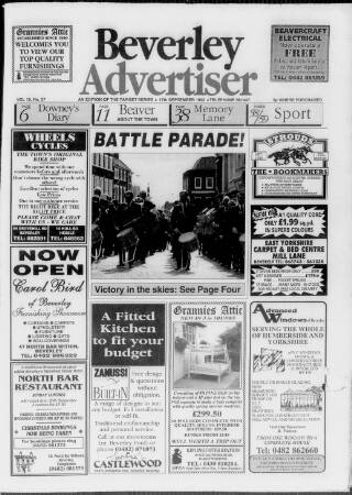 cover page of Beverley Advertiser published on September 17, 1993