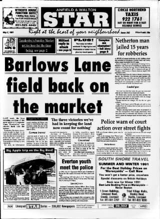 cover page of Anfield & Walton Star published on May 2, 1991