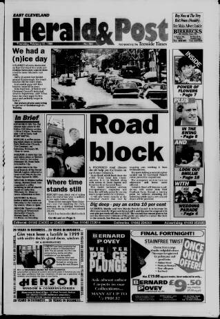 cover page of East Cleveland Herald & Post published on February 11, 1999