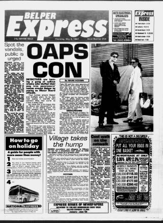 cover page of Belper Express published on May 2, 1991