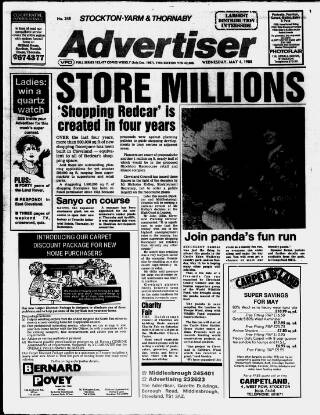 cover page of Stockton & Billingham Herald & Post published on May 4, 1988