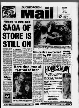 cover page of Loughborough Mail published on November 2, 1989