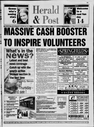 cover page of Runcorn & Widnes Herald & Post published on September 17, 1999