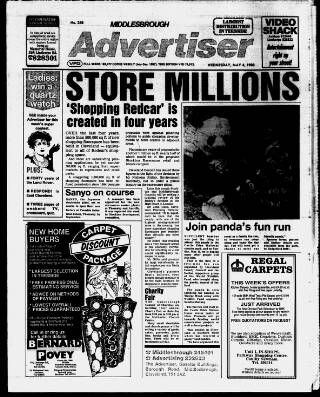 cover page of Middlesbrough Herald & Post published on May 4, 1988