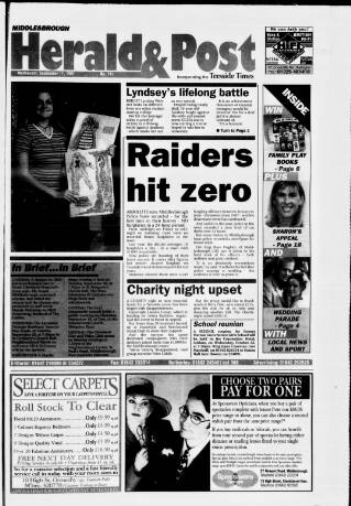 cover page of Middlesbrough Herald & Post published on September 17, 1997