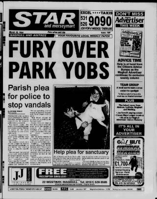 cover page of Maghull & Aintree Star published on March 19, 1998