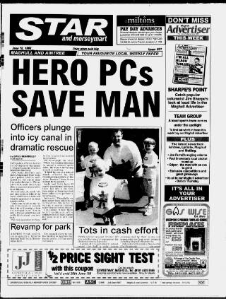 cover page of Maghull & Aintree Star published on June 18, 1998