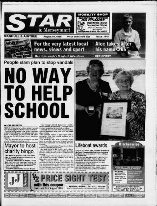 cover page of Maghull & Aintree Star published on August 19, 1999