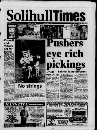 cover page of Solihull Times published on February 2, 1996
