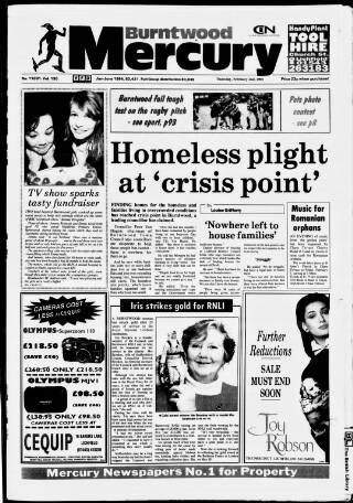 cover page of Burntwood Mercury published on February 2, 1995